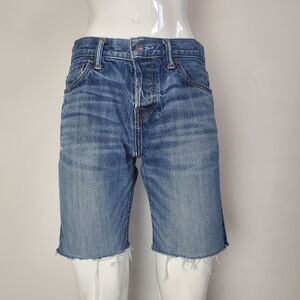 Abercrombie & Fitch Blue Denim Cut-Off Jorts